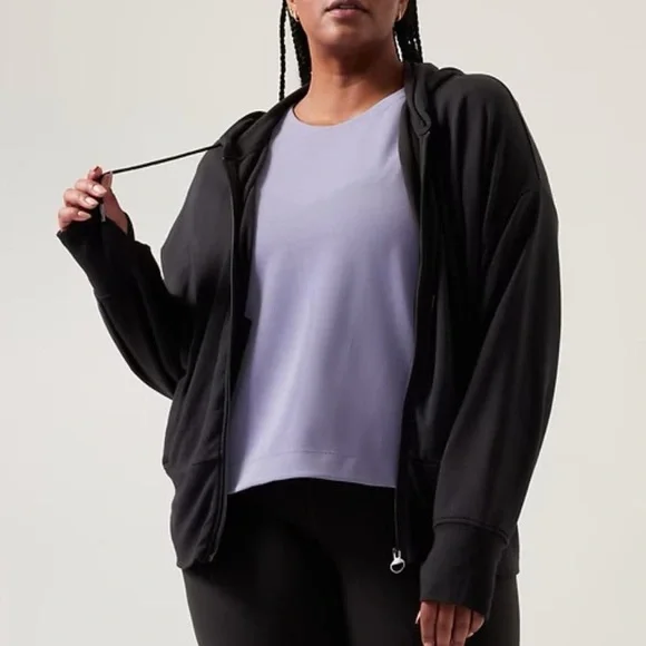ATHLETA Plus Balance Black Zipped
Jacket Hoodie Sweatshirt - Picture 4 of 8